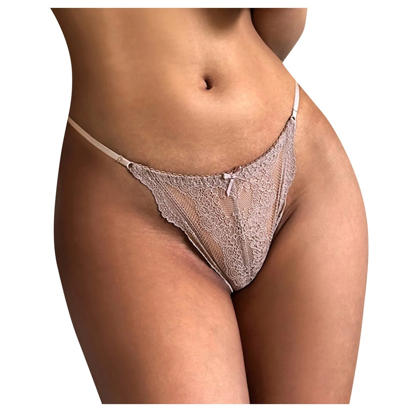 New Ruffles Lace Panties Women Sexy T Back Perspective Seamless Underwear