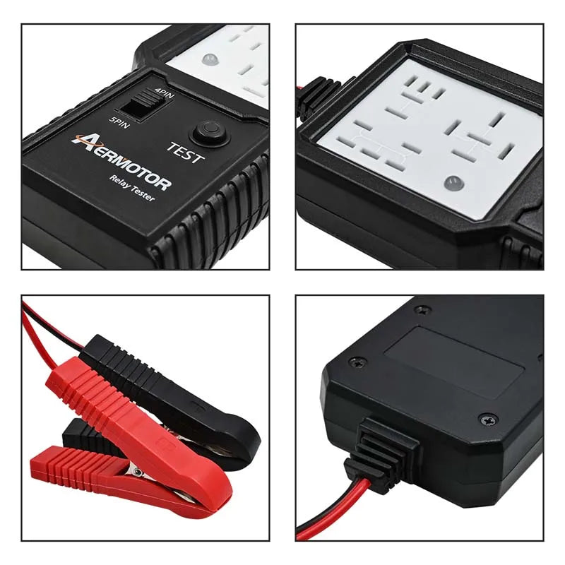 Aermotor 12-24V Car Relay Tester Electronic Automotive Relay Detector Auto Battery