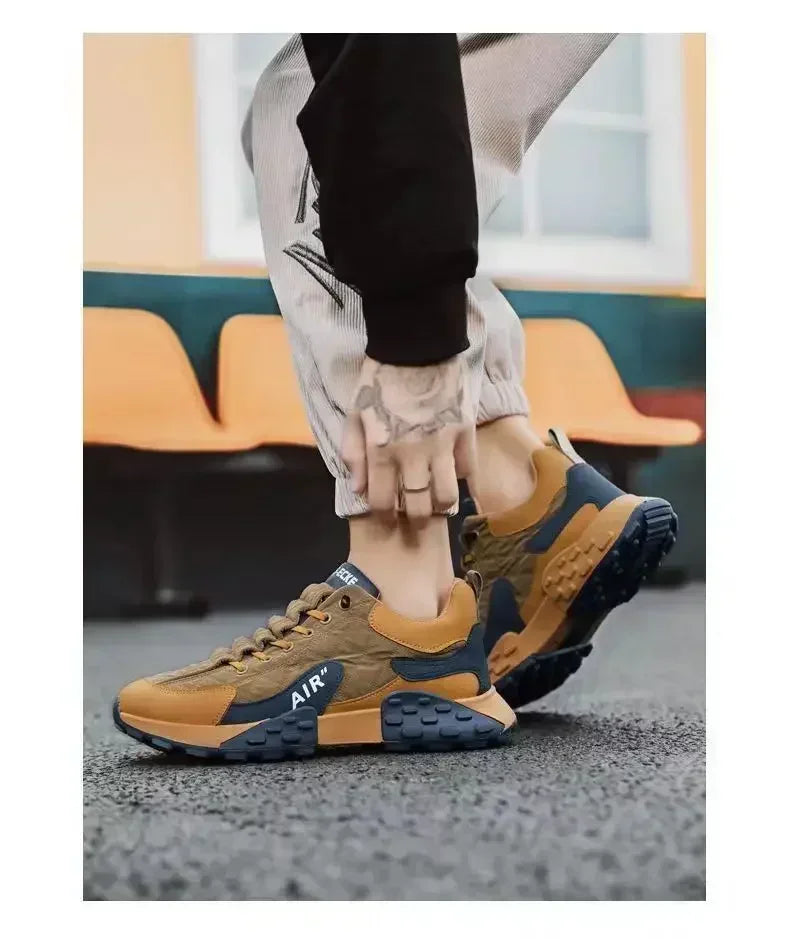 Stylish Men's Vulcanize Shoes for Leisure and Running Casual Sneakers