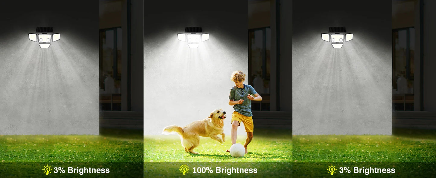 Solar Outdoor Lights - 3000LM 188 LED Motion Sensor Lights Solar