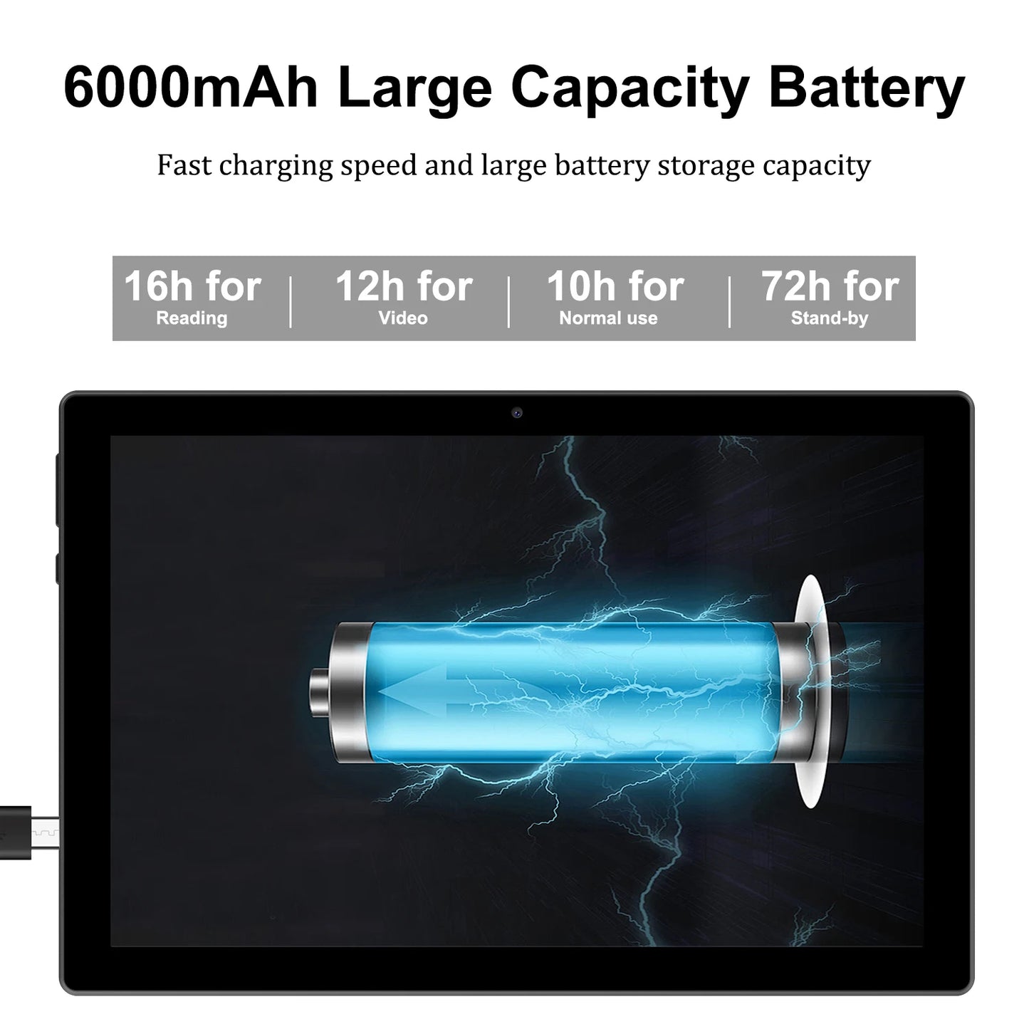 Android 13 Tablet 2024 New 10-inch Tablet 6GB+6GB RAM + 128GB ROM + 1TB Expansion
