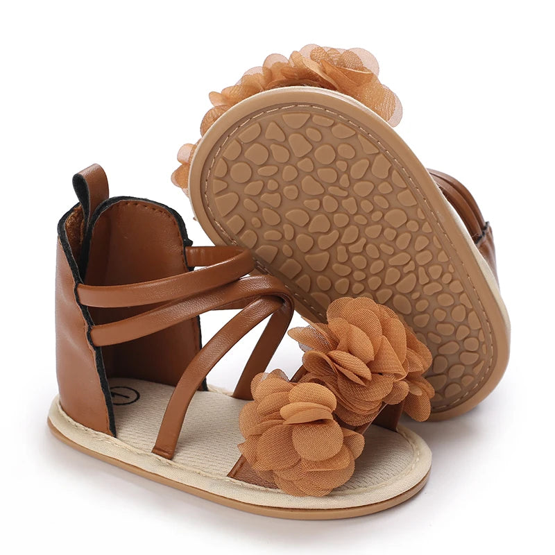 Summer Cool Baby Girl Sandals Fashion Newborn Sandal Idyllic Flower Soft Anti-slip