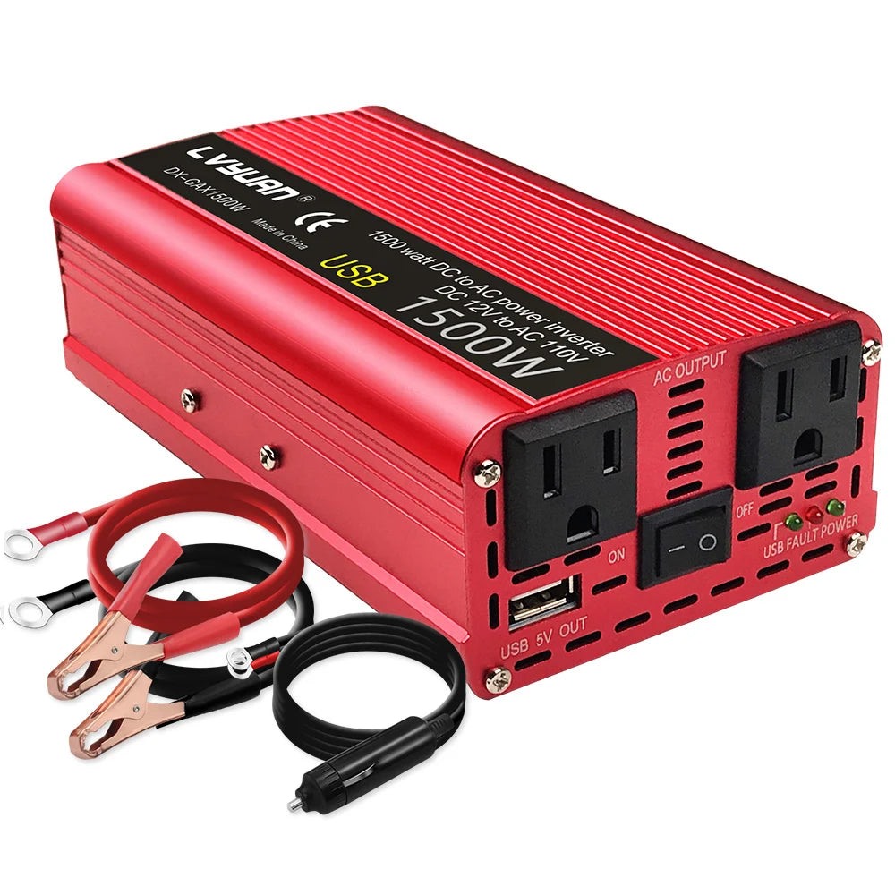 DC12V to AC110V Inverter Power 1500W/2000W/2600W Portable Car Inverter