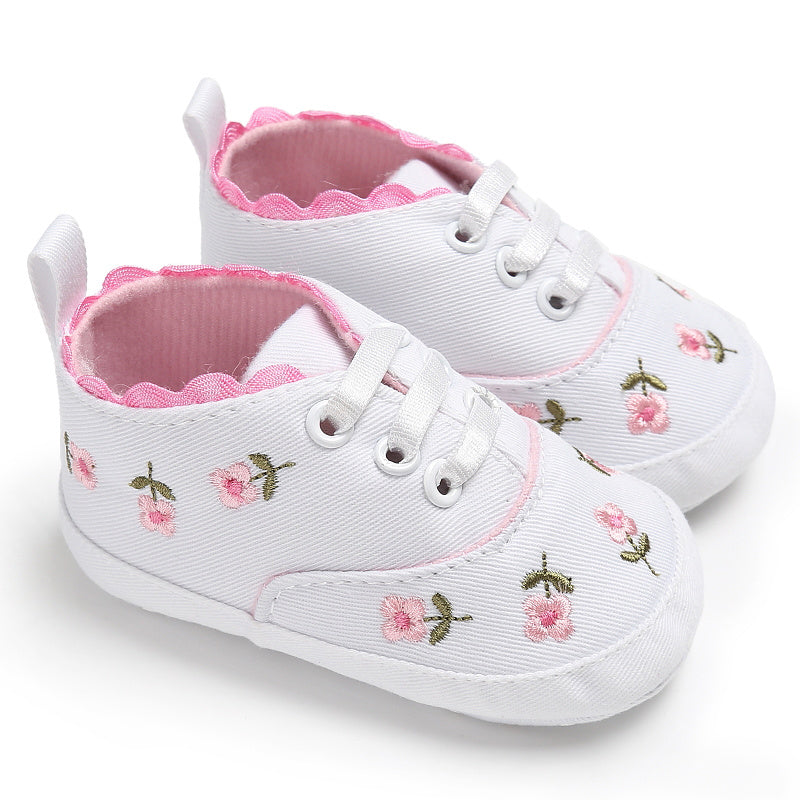 Infant Baby Girls Canvas Shoes, Soft-soled Anti-slip Booties