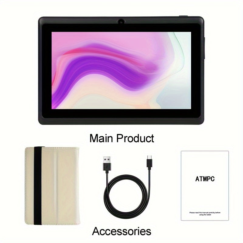 ATMPC 7-Inch for Android Tablet - Quad Core, HD IPS Display, Dual Cameras