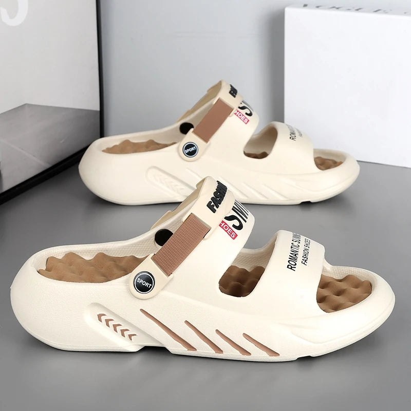 Men's Massage Slippers Outdoor Sandals Beach Comfortable Soft Slides
