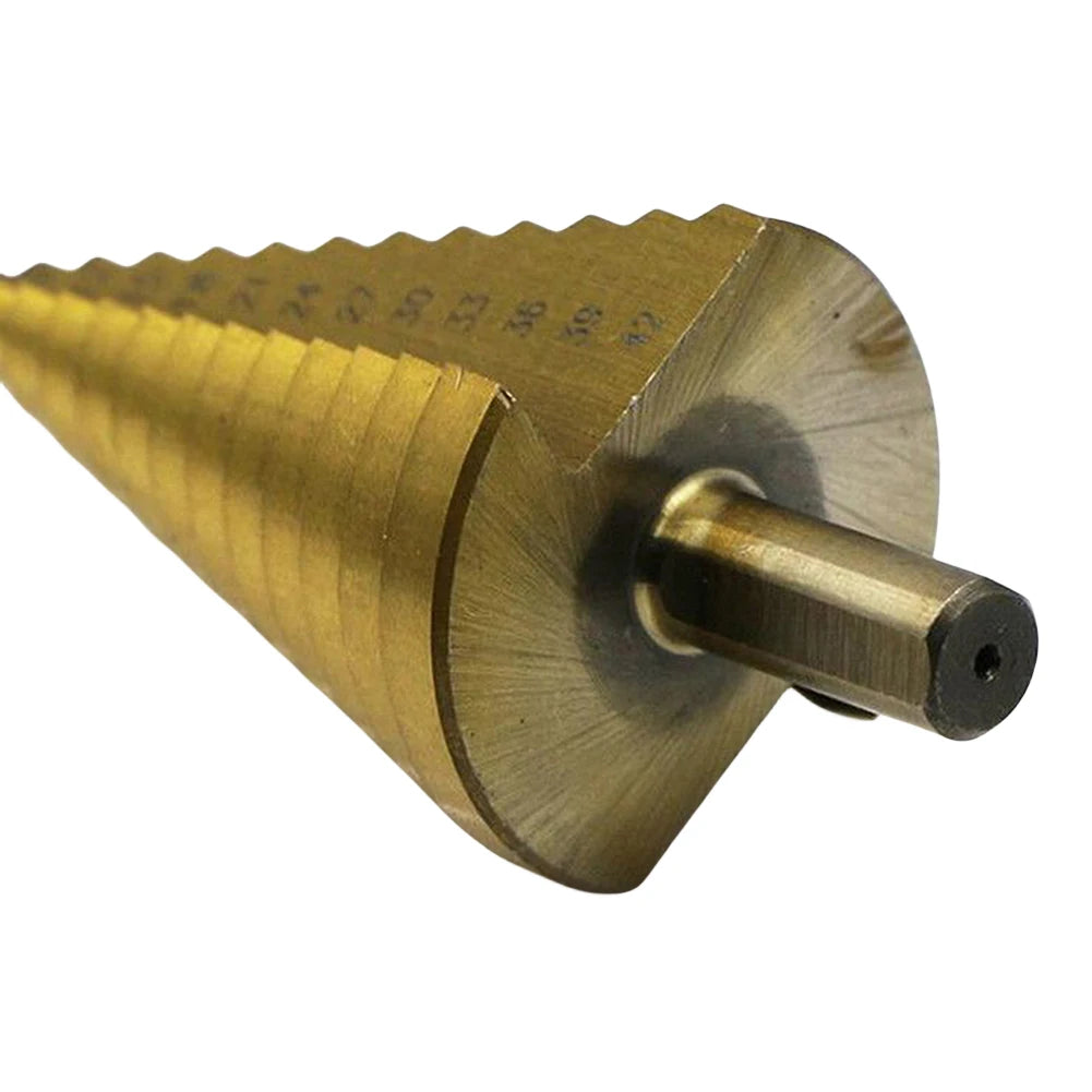 1Pcs 4-42 Mm Titanium Coated Step Drill Bit HSS Wood Metal High Speed