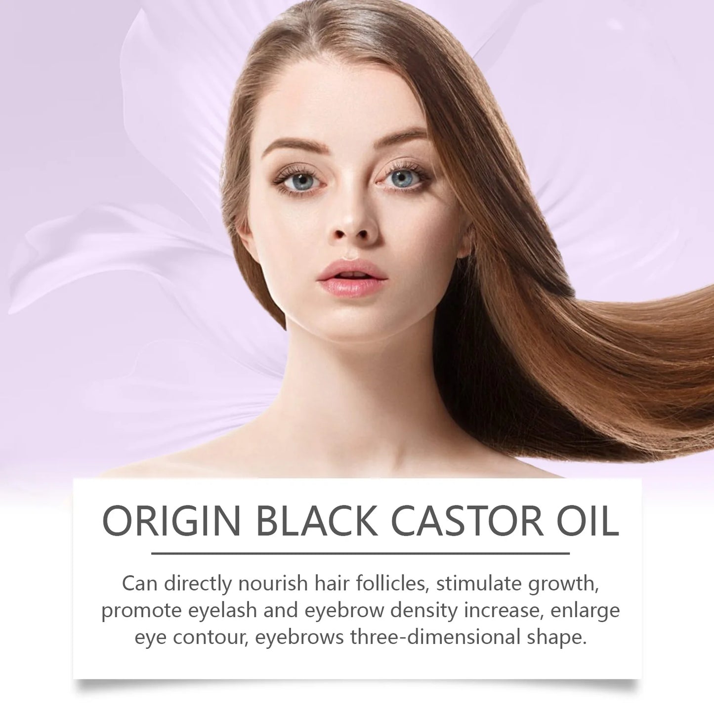 Black Castor Oil Essential Oil Makes Hair Smooth and Shiny. Multi-effect Care Essential