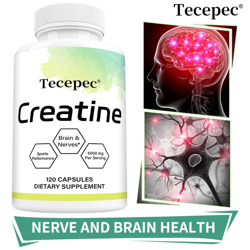 Supports Muscle, Performance & Strength, Recovery, Brain Function, 120 Capsules