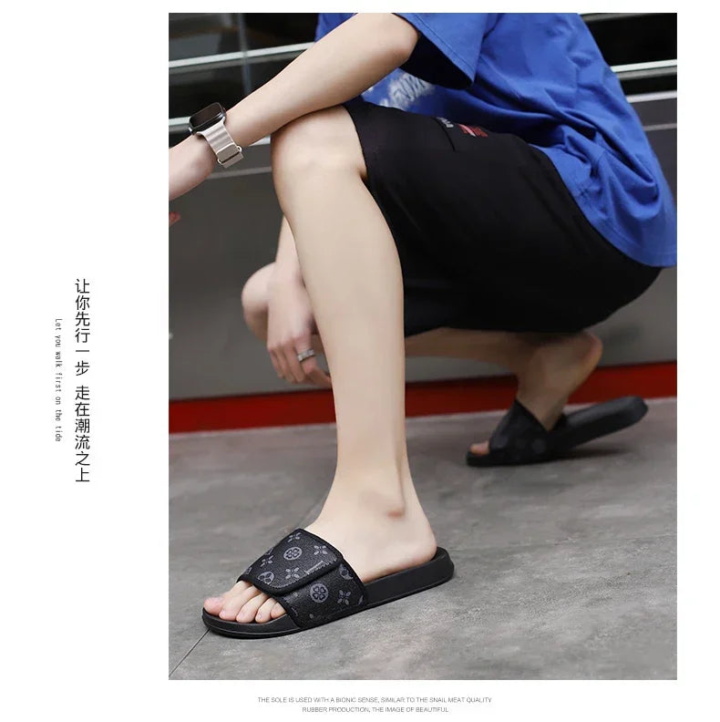 Men's Genuine Leather Sandals Comfortable Man Sandal House Slippers