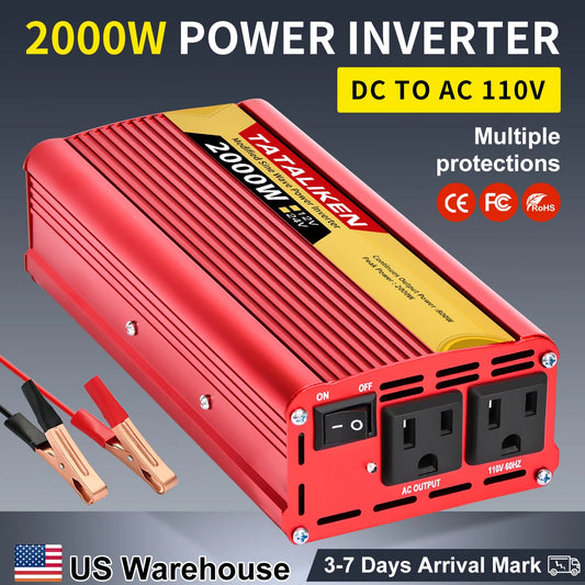 Modified Since Wave Inverters 12V 110V 60HZ 600W 1500W 2000W 2500W, Portable