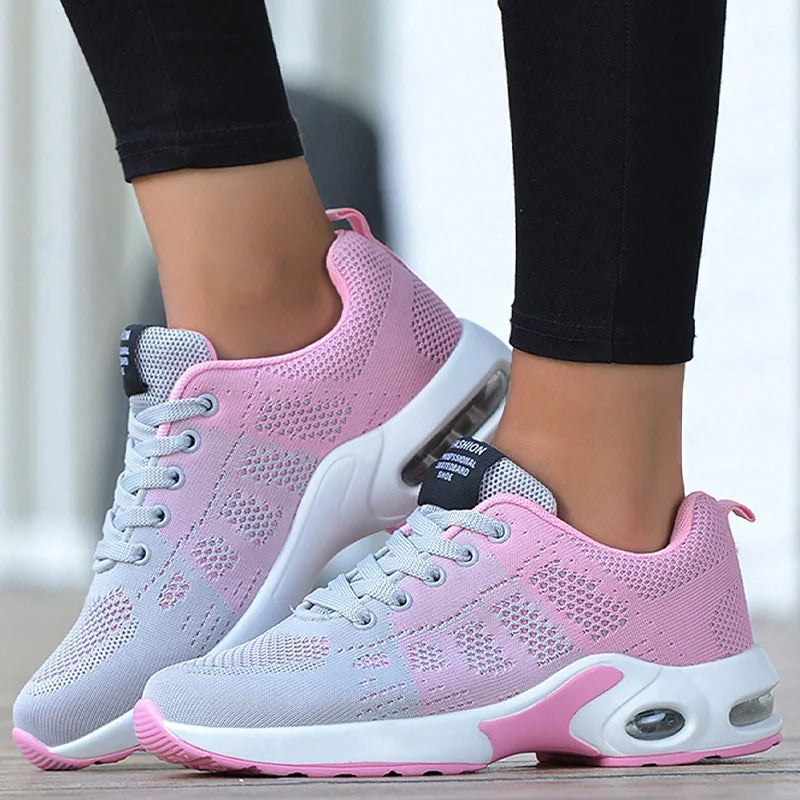 Women Air Cushion Sneakers Female Mesh Sport Running Trainning