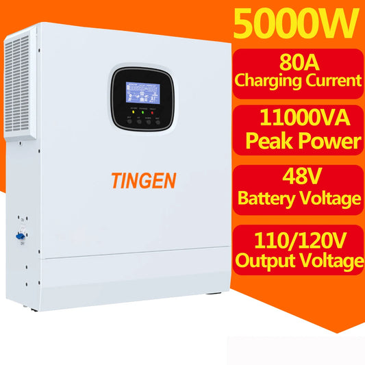 5000W Hybrid Inverter Battery Voltage 48V Built in 80A MPPT Solar Voltage 110V/120V