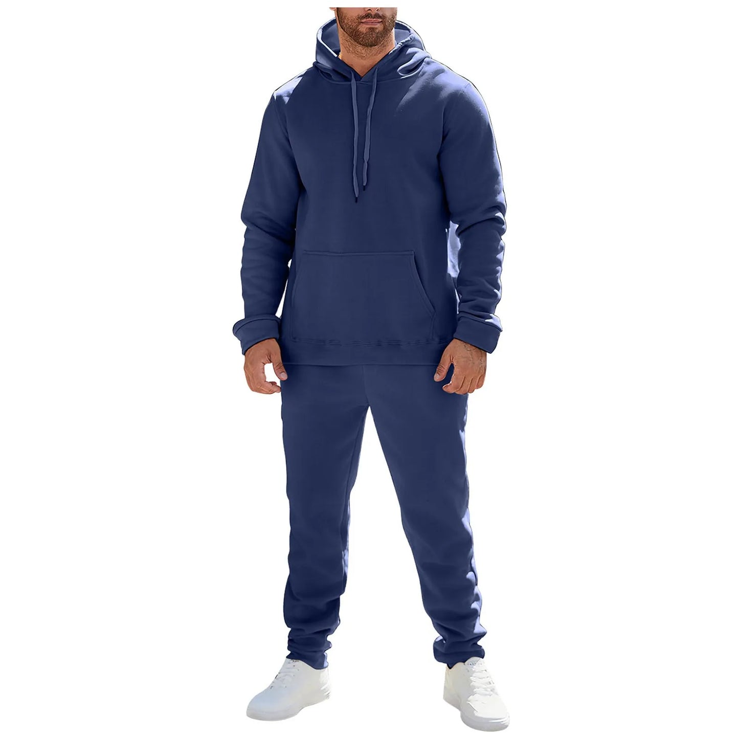 Spring Men's Tracksuit Fashion Leisure Solid Color Two Piece Sweatshirt&Sweatpants