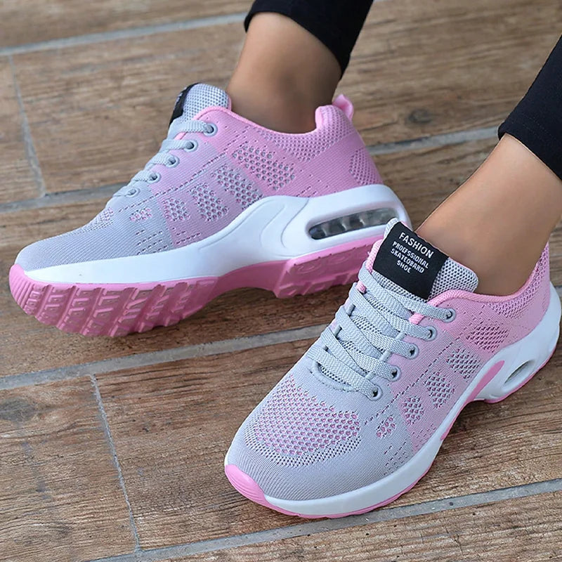Women Air Cushion Sneakers Female Mesh Sport Running Trainning