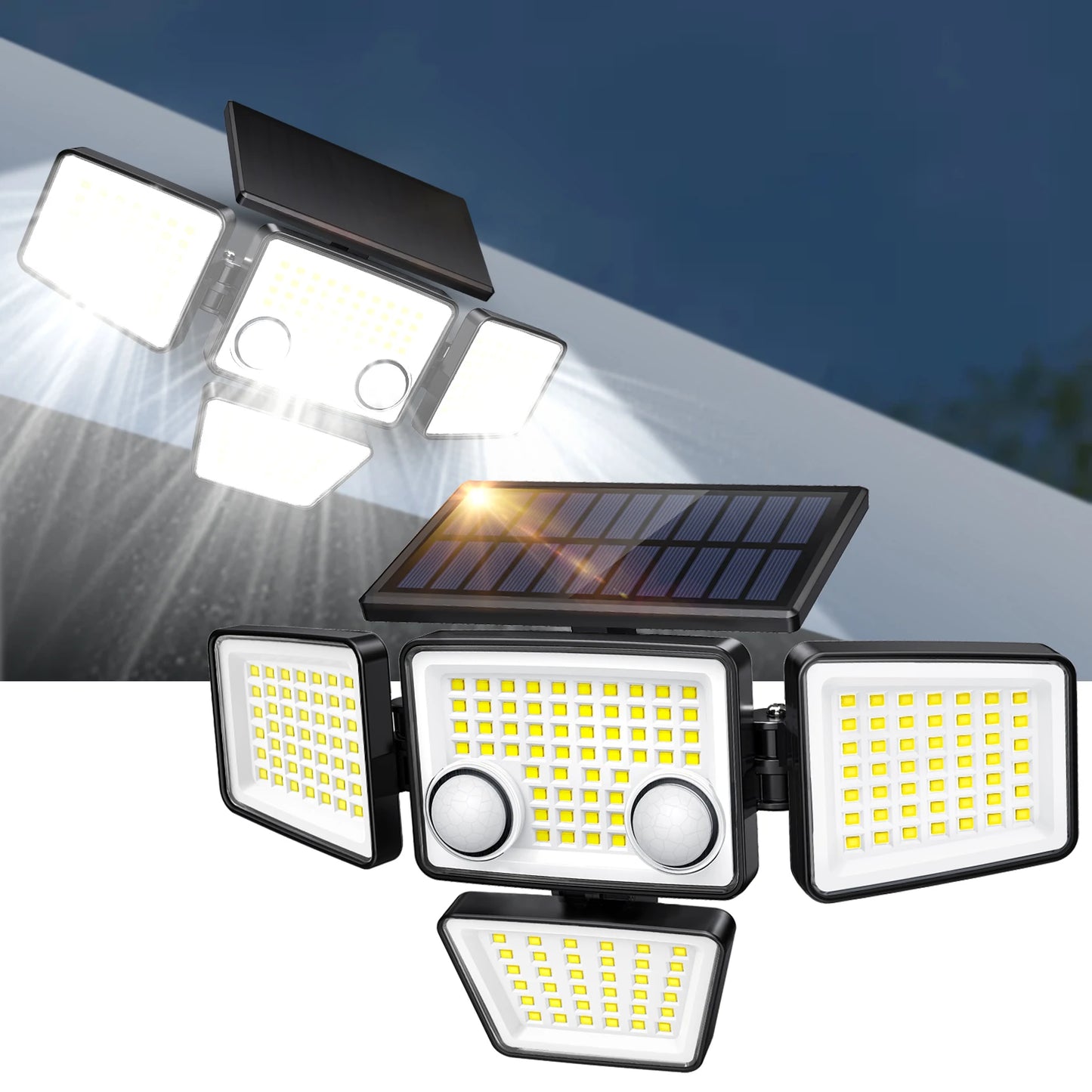 Solar Outdoor Lights - 3000LM 188 LED Motion Sensor Lights Solar