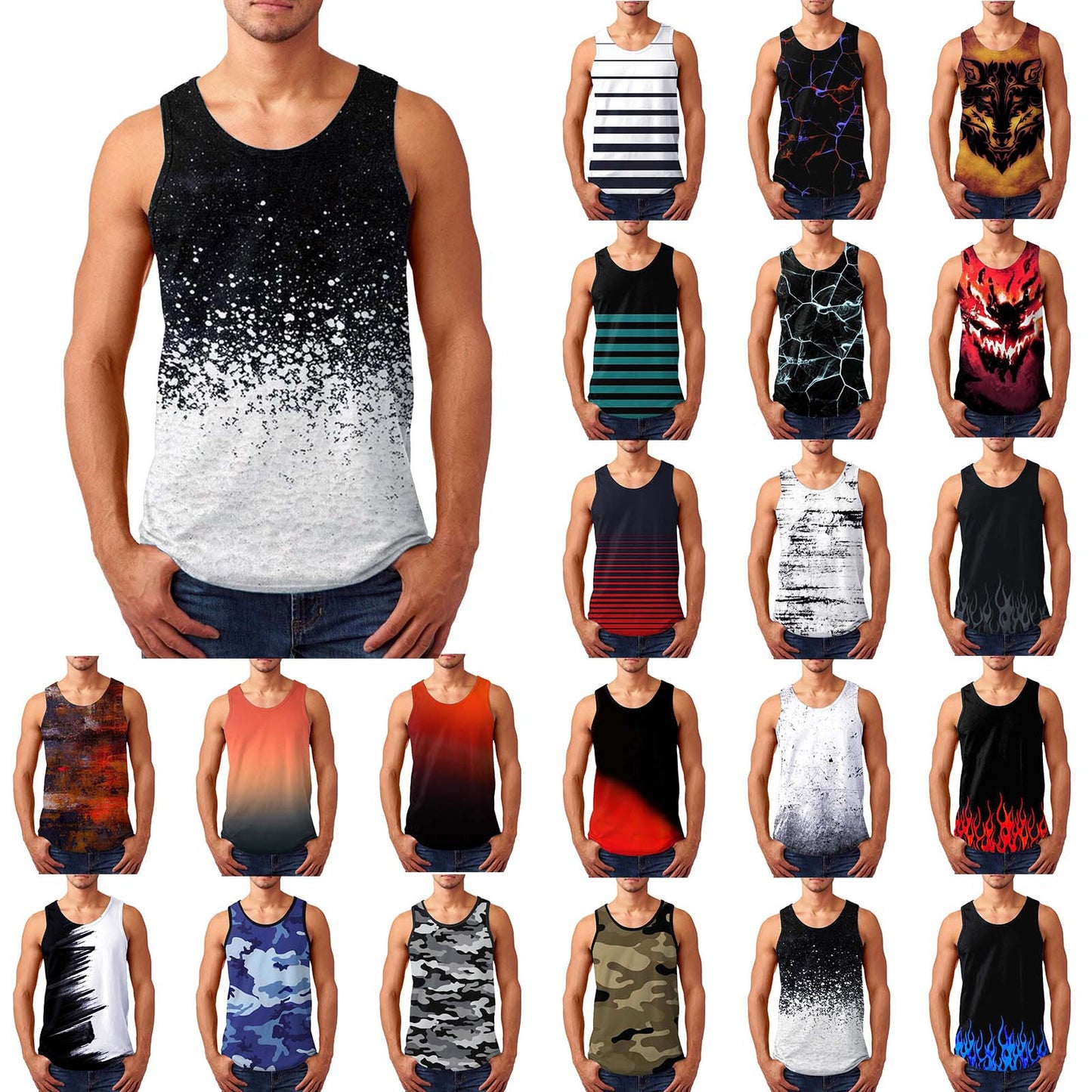 Sports Beach Vest Males Gym Clothing Bodybuilding Sleeveless Shirt
