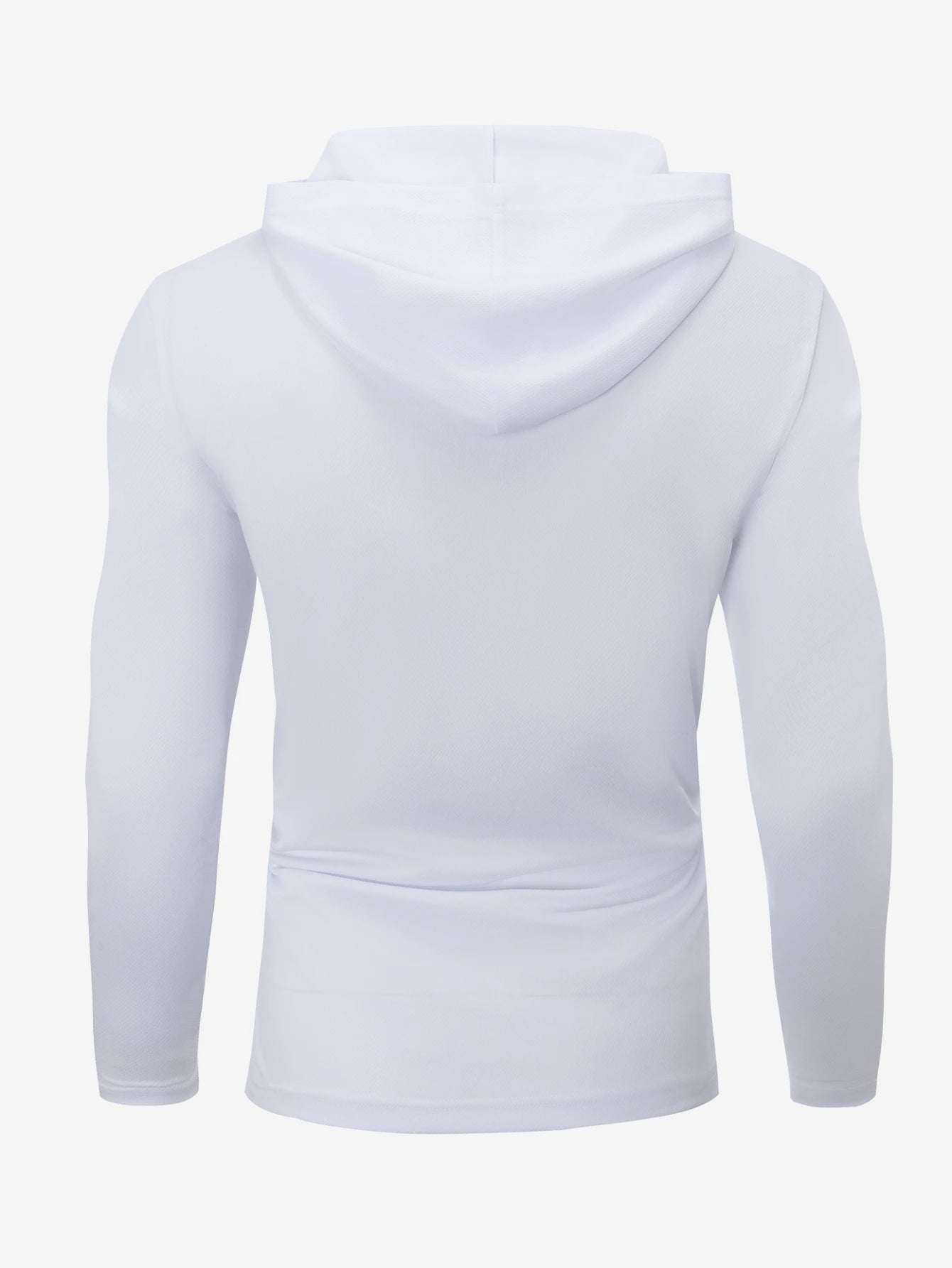 Men's five piece sports long sleeved T-shirt, hooded solid color breathable