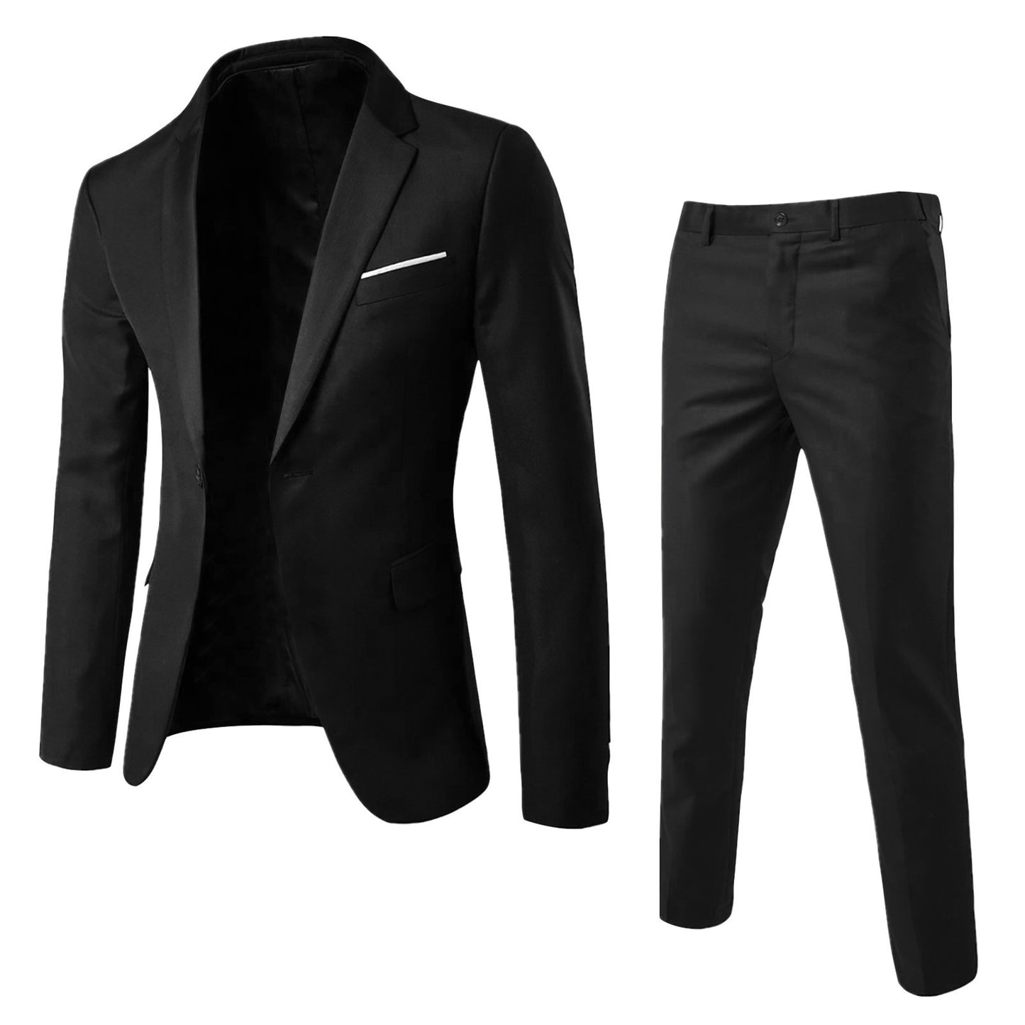 Fashion Slim Waist 2 Pieces Set Wedding Suits For Men Slim Suit Jacket Pant Vest Suit