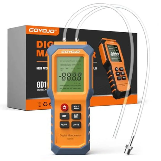 HVAC Digital Manometer Gas Pressure Tester LCD Screen High Precision