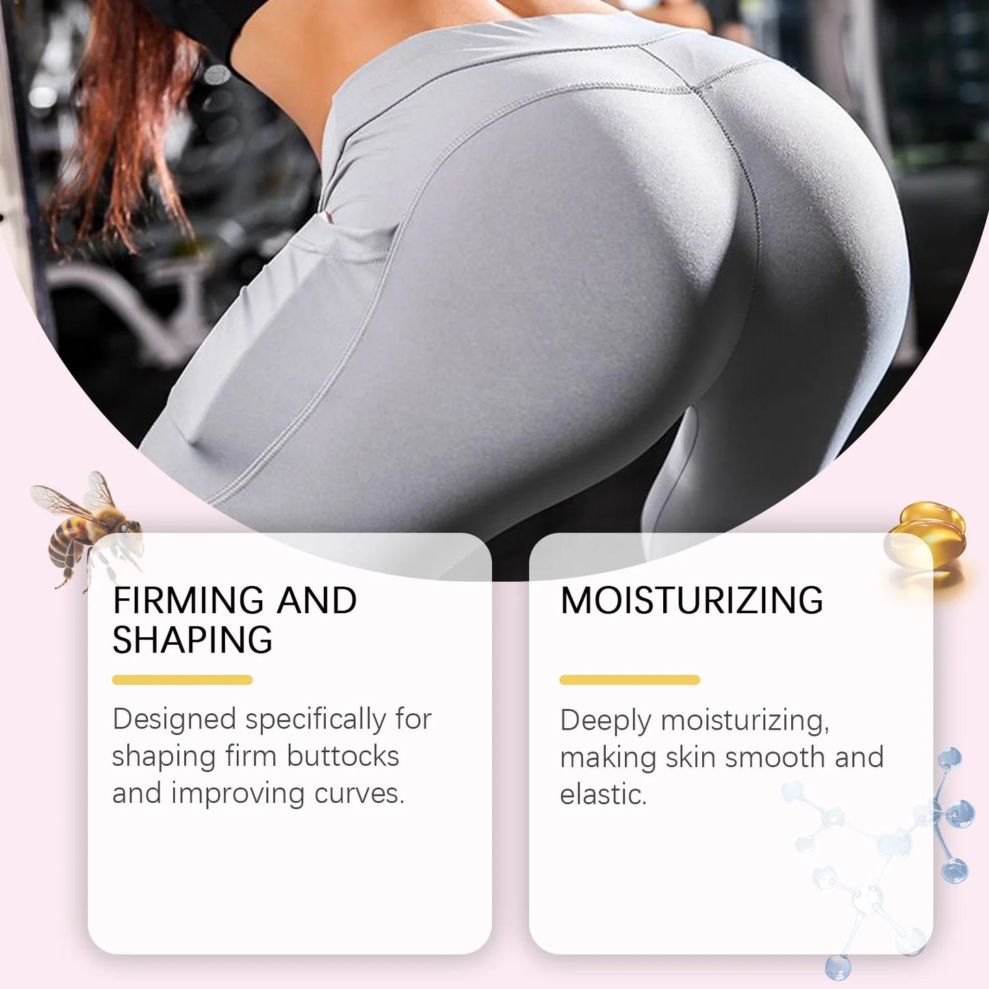 Bee Venom Butt Lift Cream Buttocks Firming and Shaping Sexy Body Massage Treatment