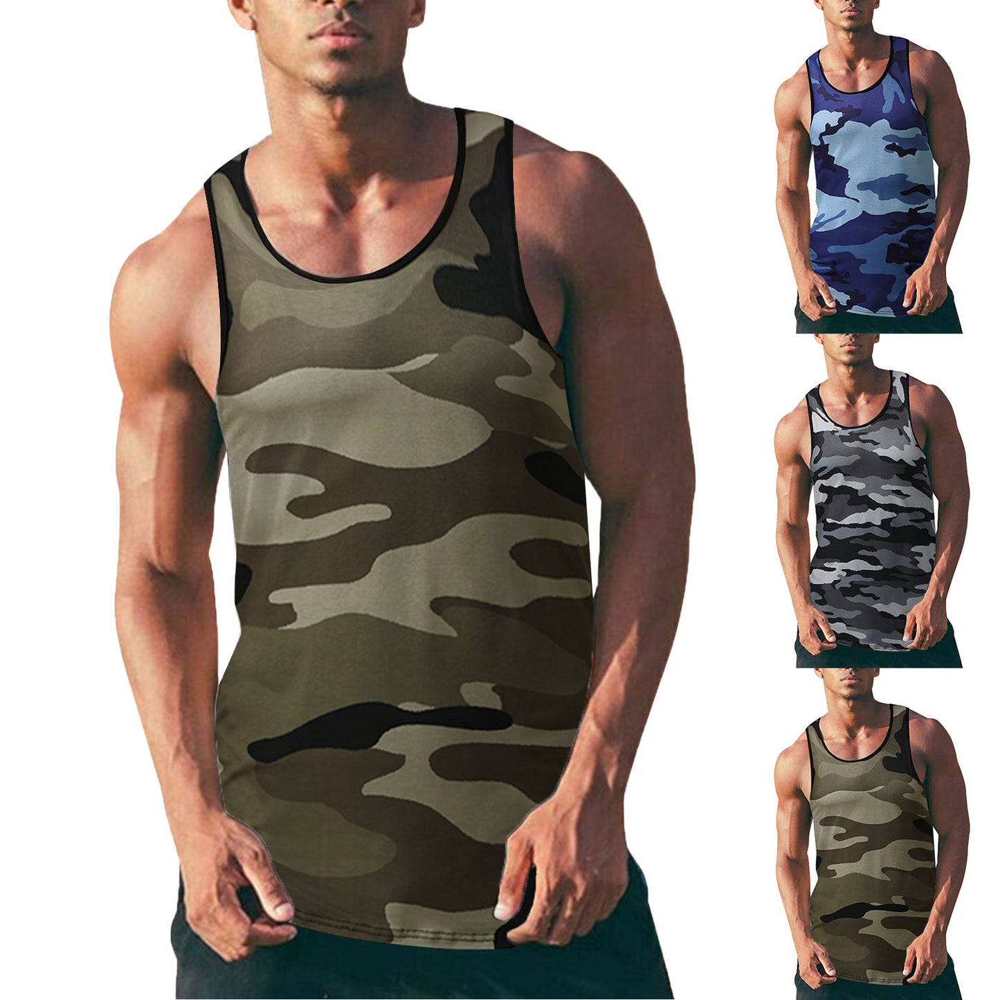 Sports Beach Vest Males Gym Clothing Bodybuilding Sleeveless Shirt