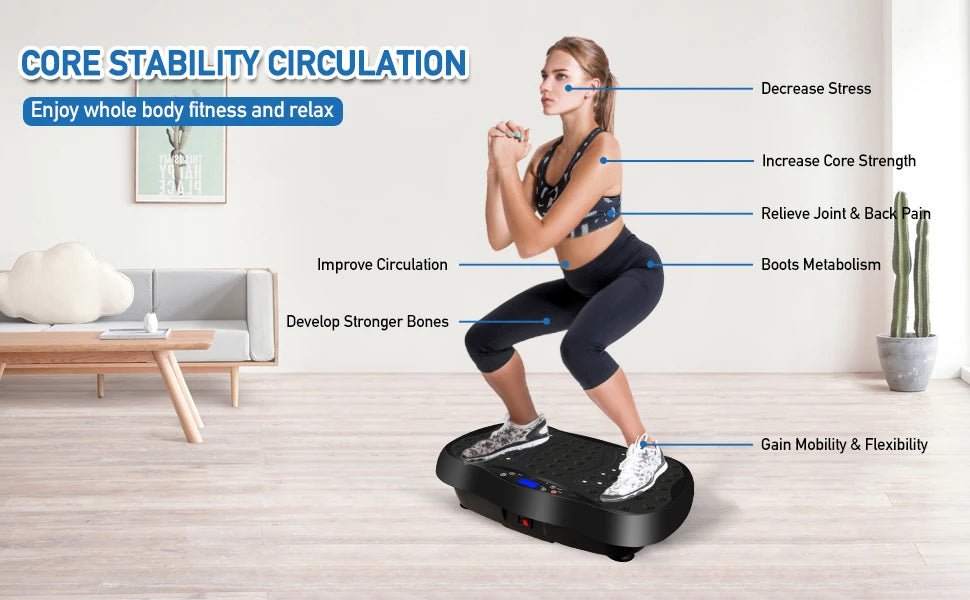 Plate Exercise Machine with Remote Control, Vibration Platform