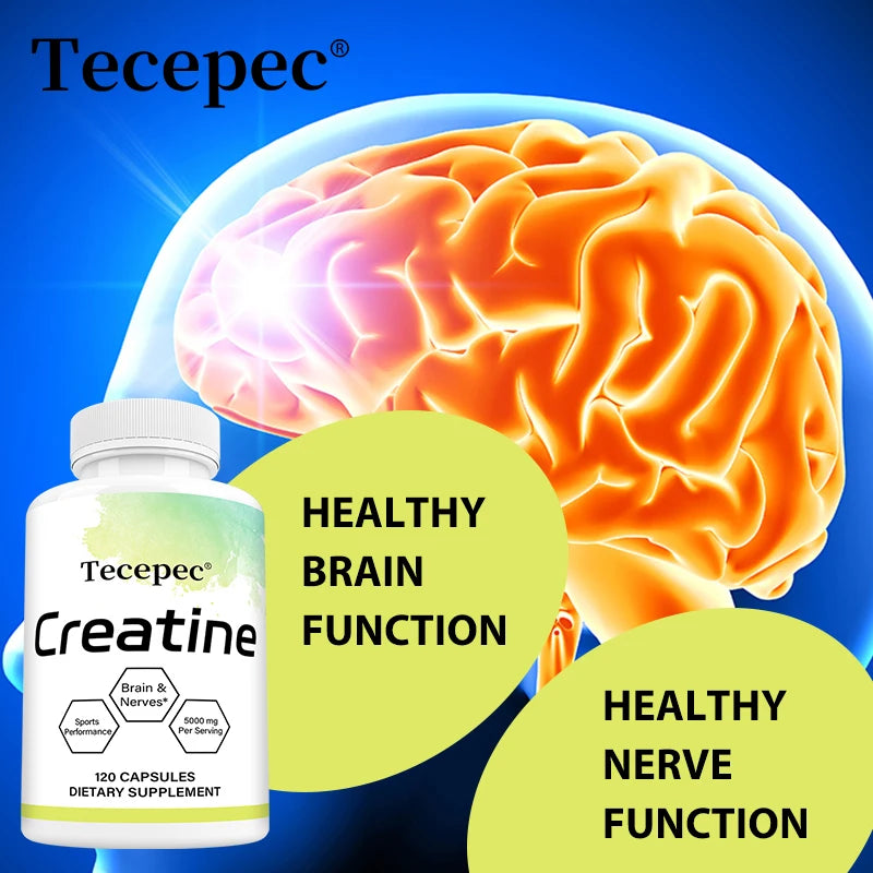 Supports Muscle, Performance & Strength, Recovery, Brain Function, 120 Capsules