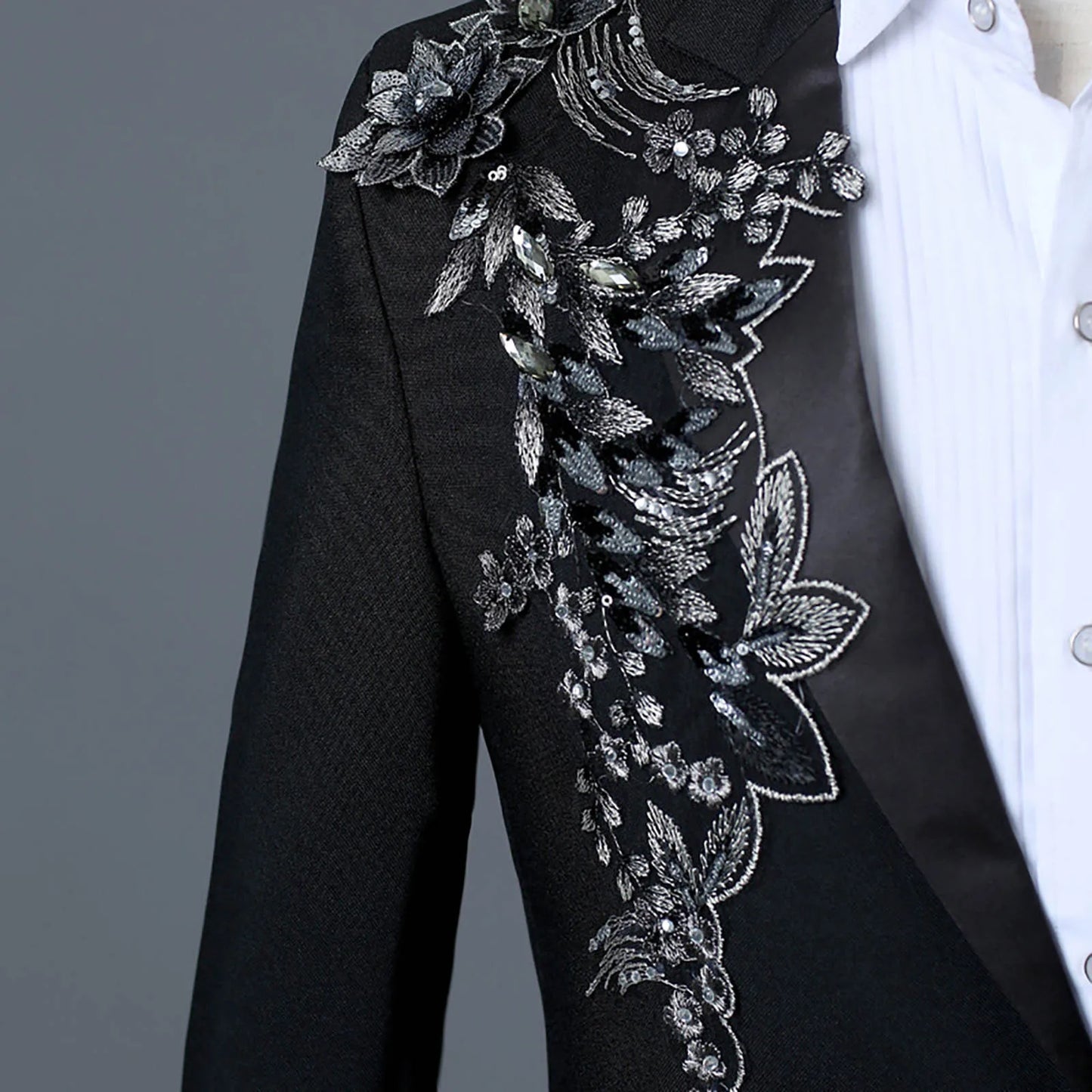 Wedding Party Host One Button Slim Gentleman Blazer Jackets+Pant Sets 2 Piece Set