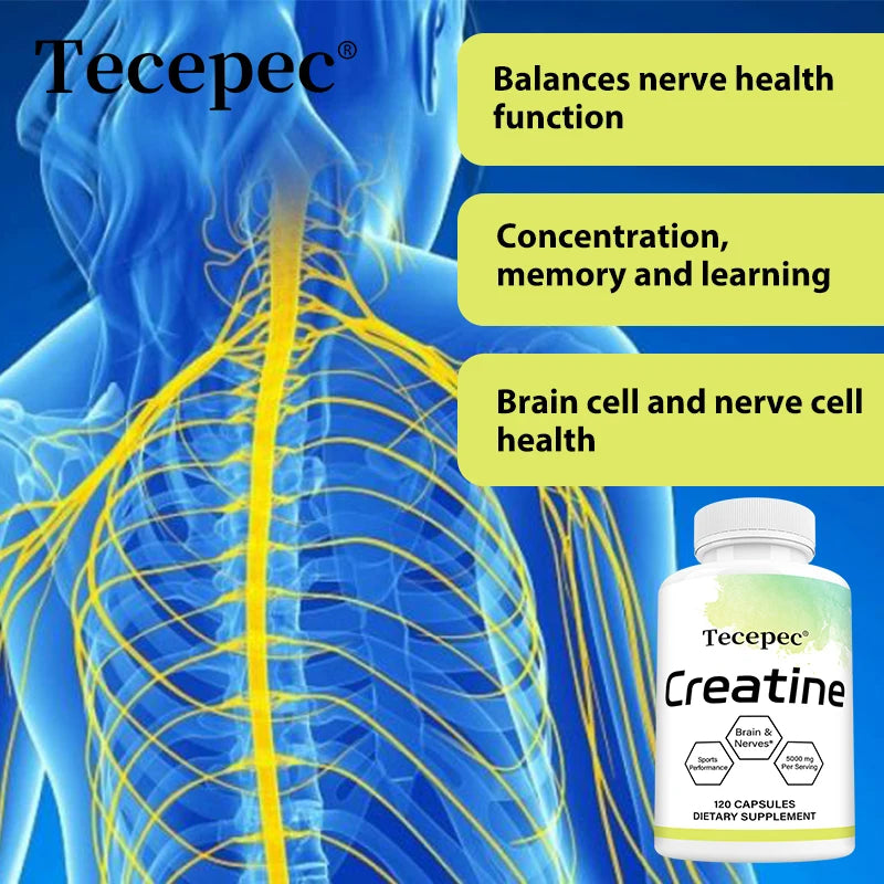 Supports Muscle, Performance & Strength, Recovery, Brain Function, 120 Capsules