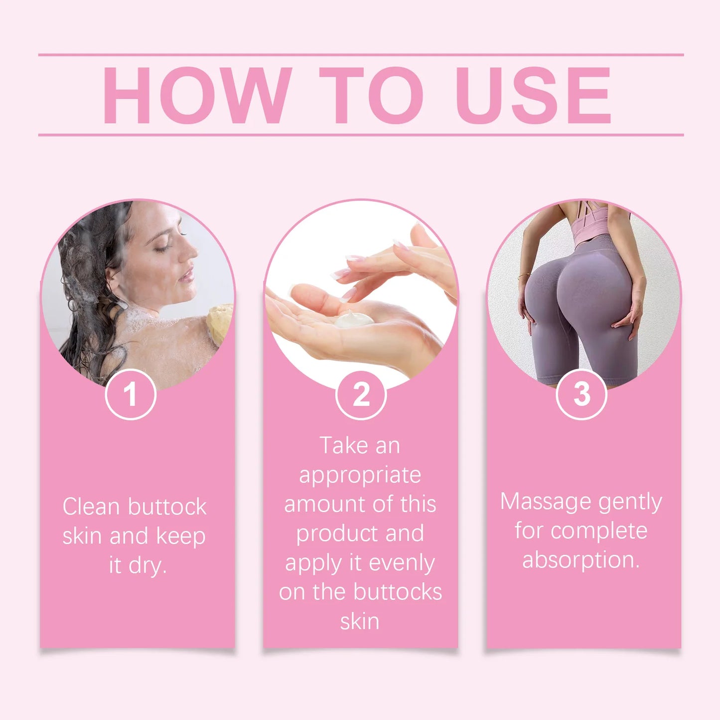 Bee Venom Butt Lift Cream Buttocks Firming and Shaping Sexy Body Massage Treatment