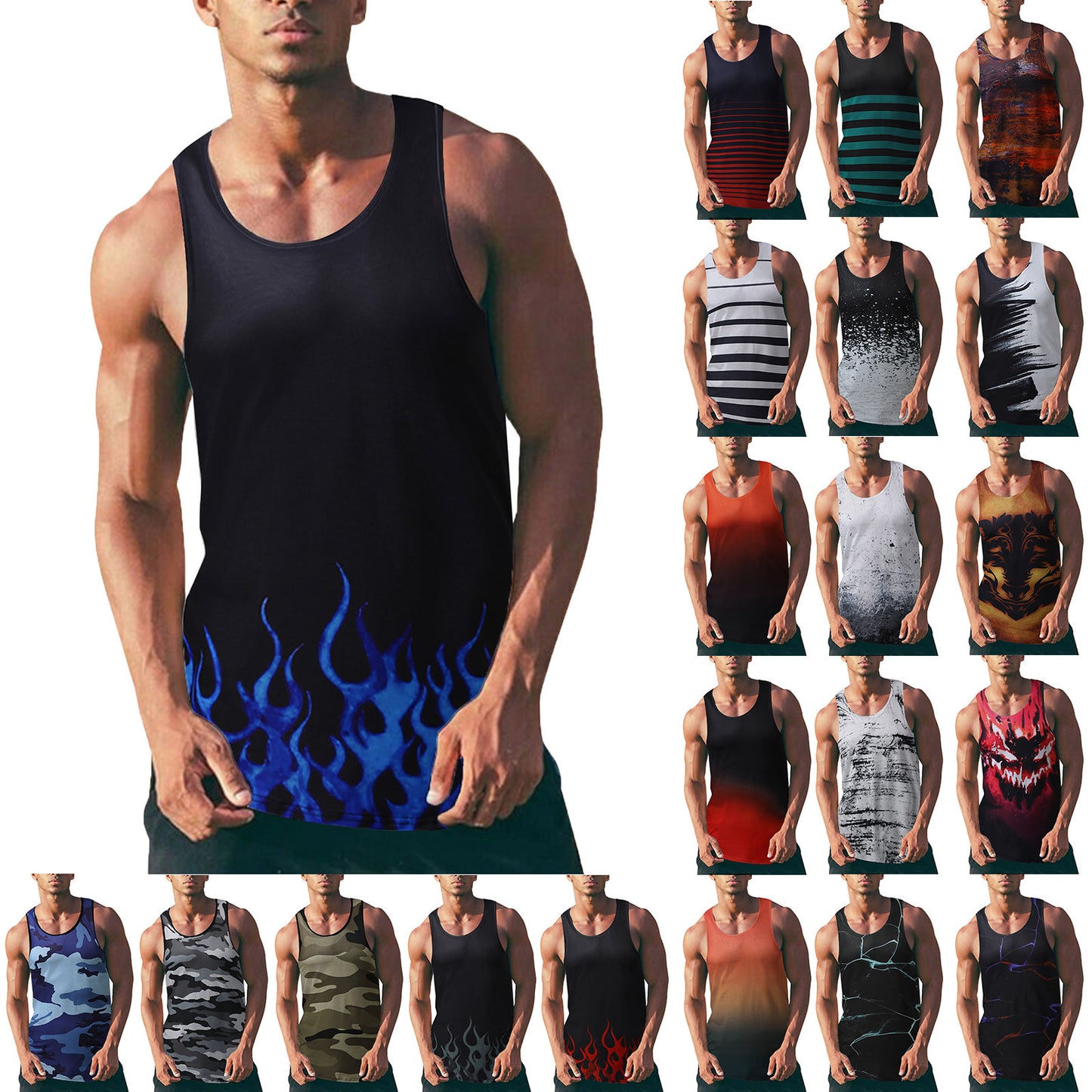 Sports Beach Vest Males Gym Clothing Bodybuilding Sleeveless Shirt
