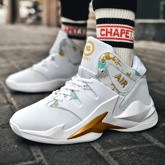 Men's  basketball shoes, breathable and non slip outdoor sports shoes, walking and running basketball shoes