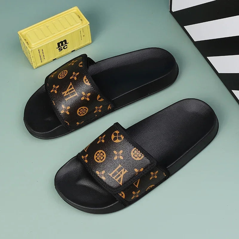 Men's Genuine Leather Sandals Comfortable Man Sandal House Slippers