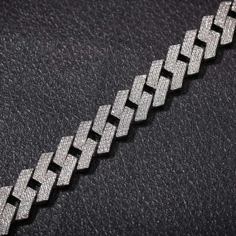 20mm Iced Out CZ Stone Men jewelry Hip Hop Micro Pave Cuban Link Chain High Quality