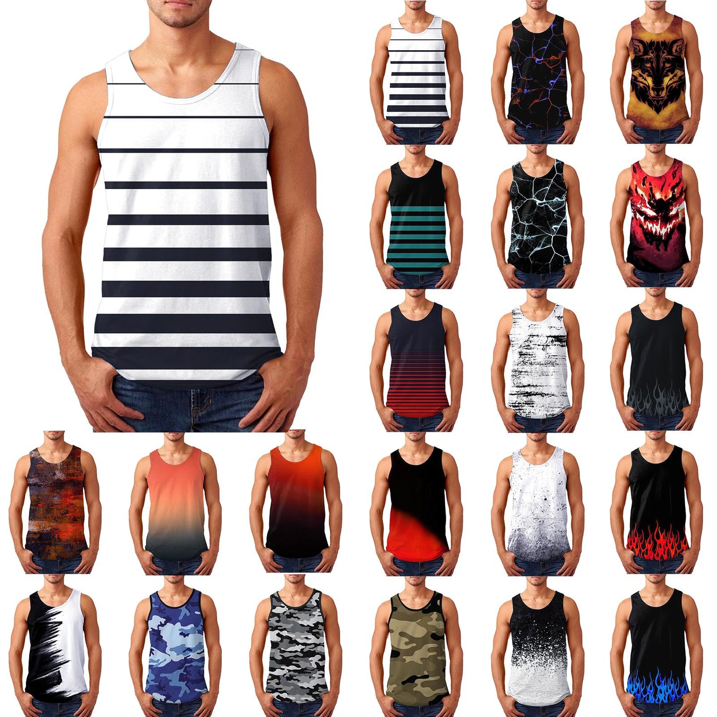 Sports Beach Vest Males Gym Clothing Bodybuilding Sleeveless Shirt