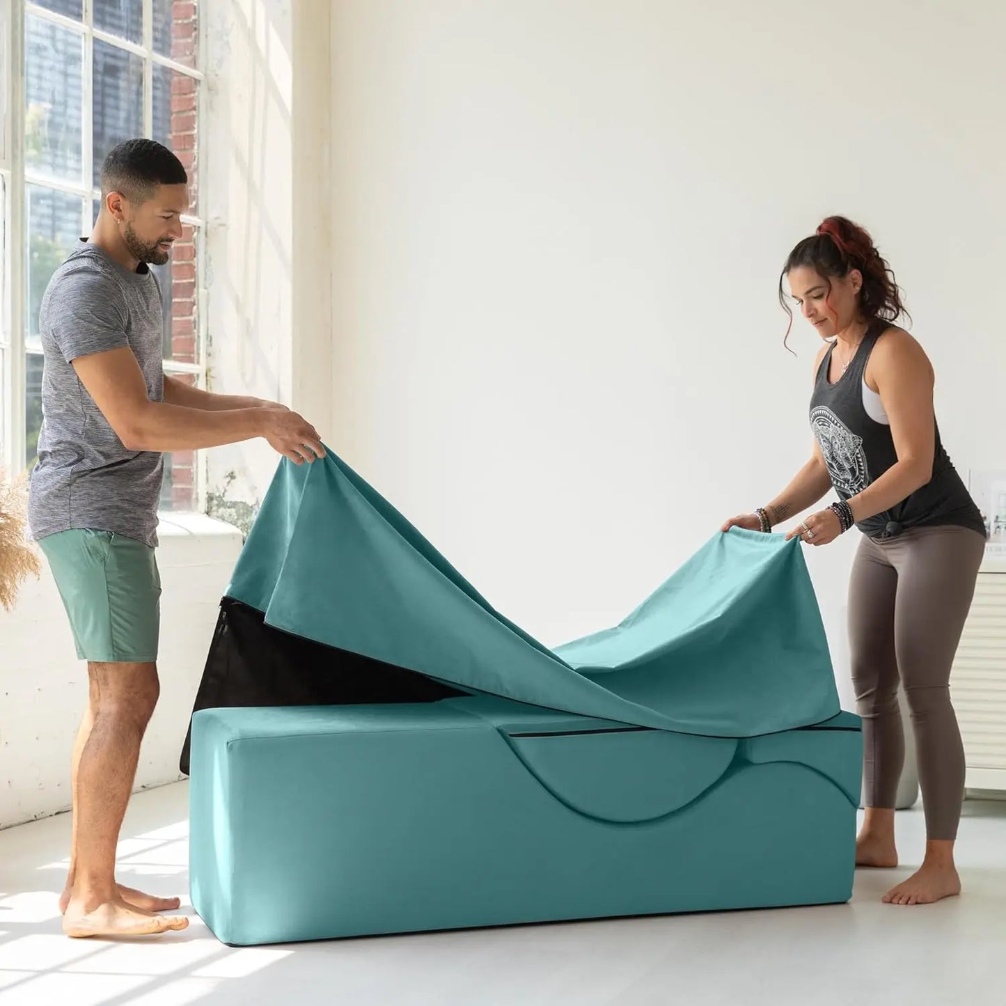 Kami Convertible Chaise/Bed Bench for Yoga & Massage - 2-in-1 End of Bed