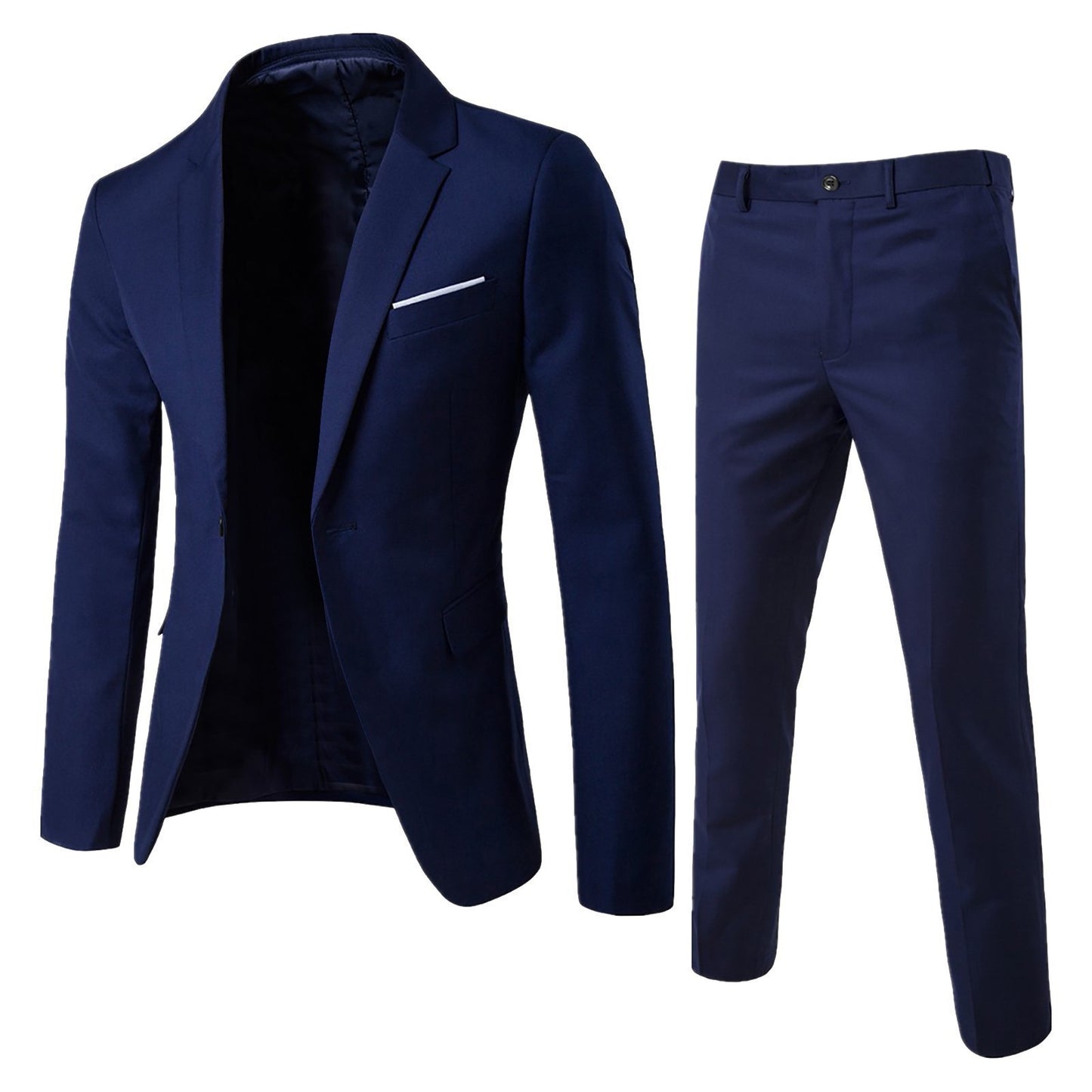 Fashion Slim Waist 2 Pieces Set Wedding Suits For Men Slim Suit Jacket Pant Vest Suit
