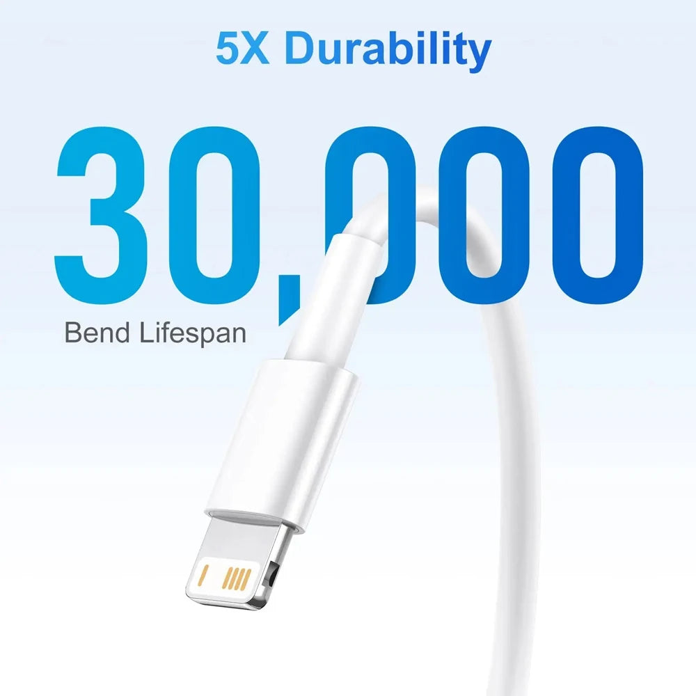 5Packs 10FT Long Lightning Charging Cable For iPhone 14 13 12 11 Pro