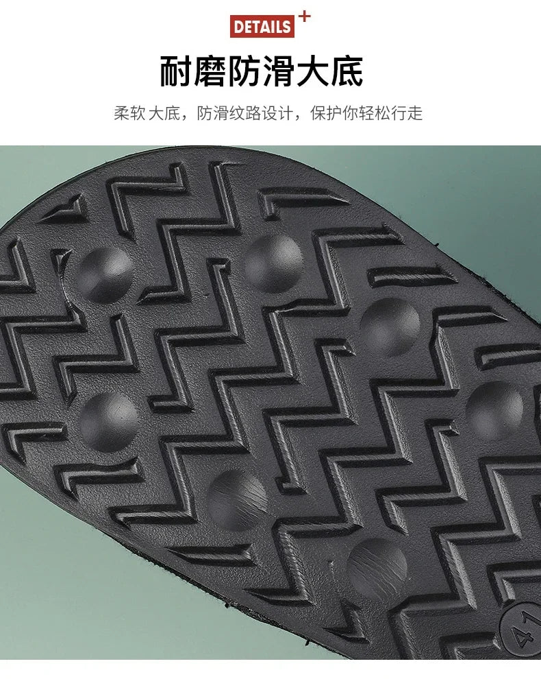 Men's Genuine Leather Sandals Comfortable Man Sandal House Slippers