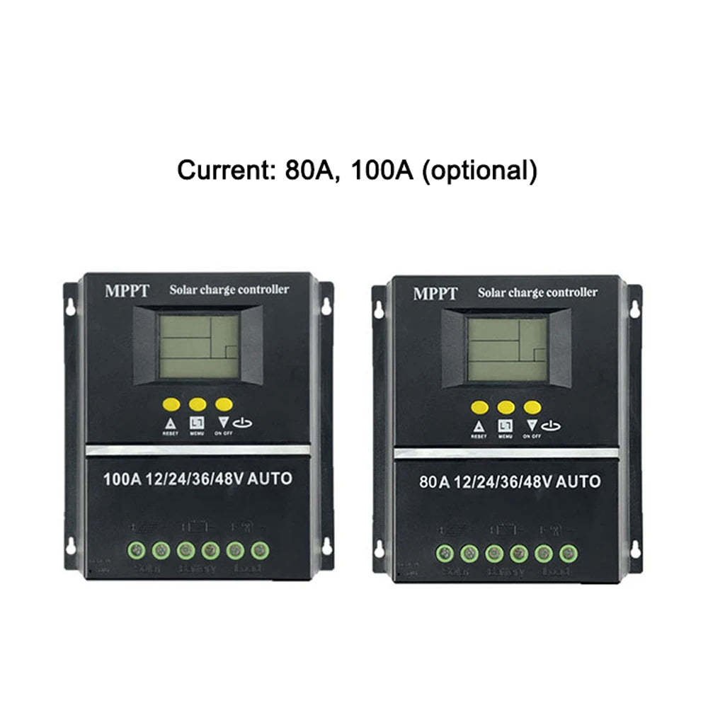100A Solar Controller Voltage Automatic Identification LCD Display Off-grid System