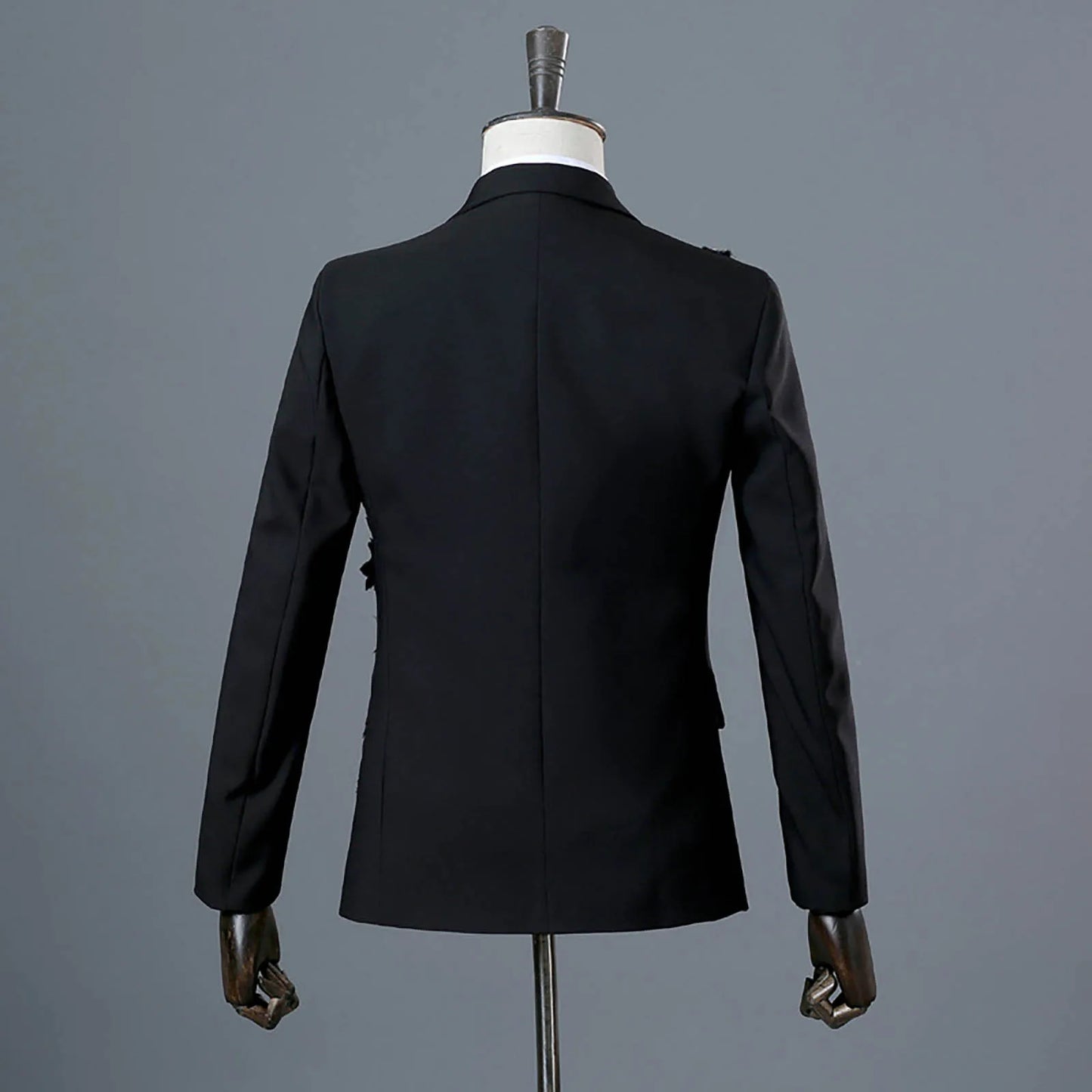 Wedding Party Host One Button Slim Gentleman Blazer Jackets+Pant Sets 2 Piece Set