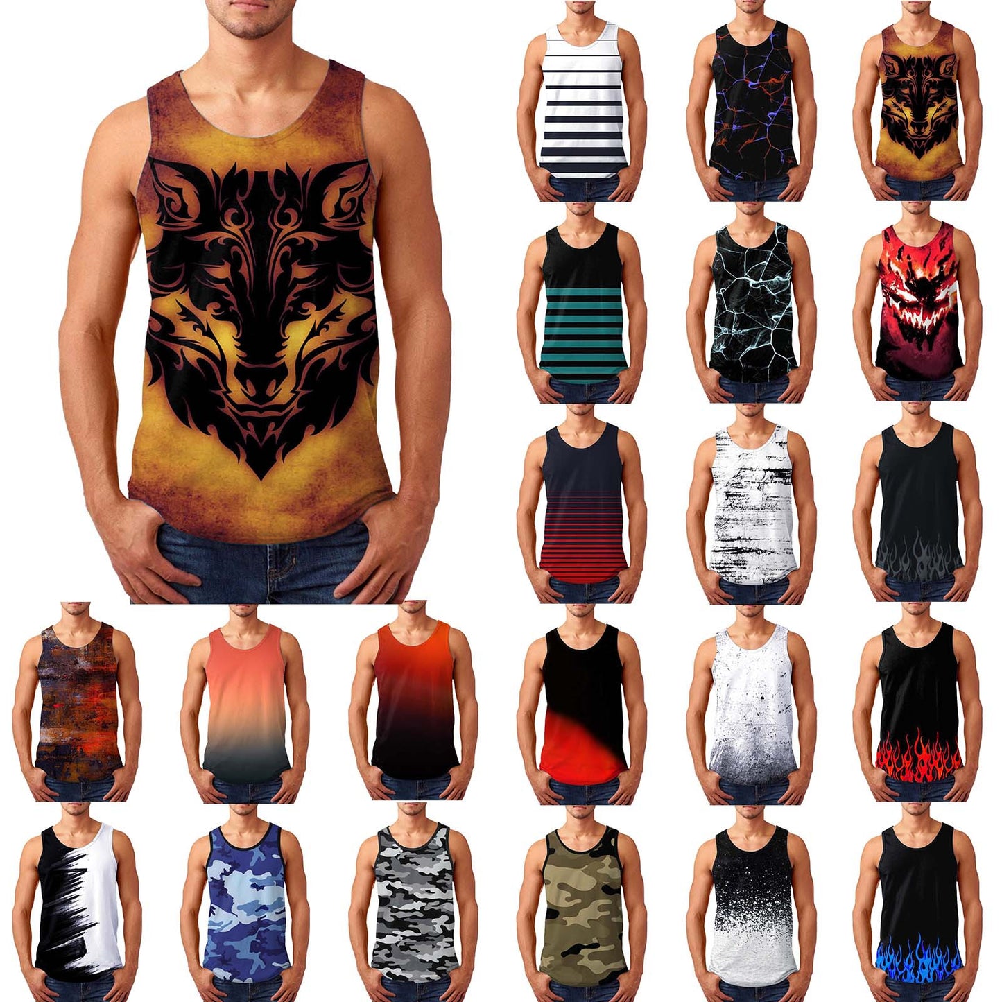 Sports Beach Vest Males Gym Clothing Bodybuilding Sleeveless Shirt