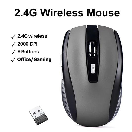 Wireless Mouse 2.4G Portable Optical Ergonomic Mice For Laptop iPad Tablet