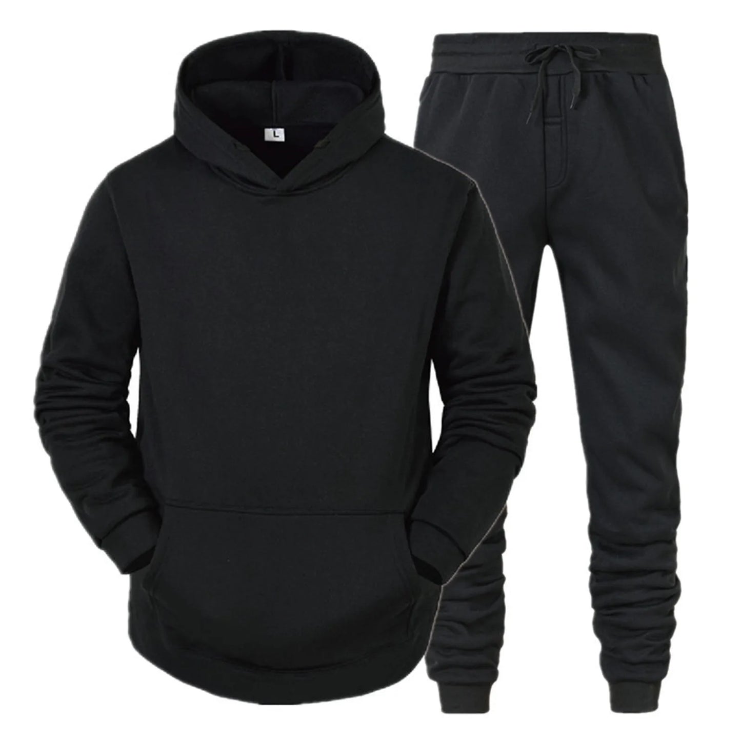Spring Men's Tracksuit Fashion Leisure Solid Color Two Piece Sweatshirt&Sweatpants