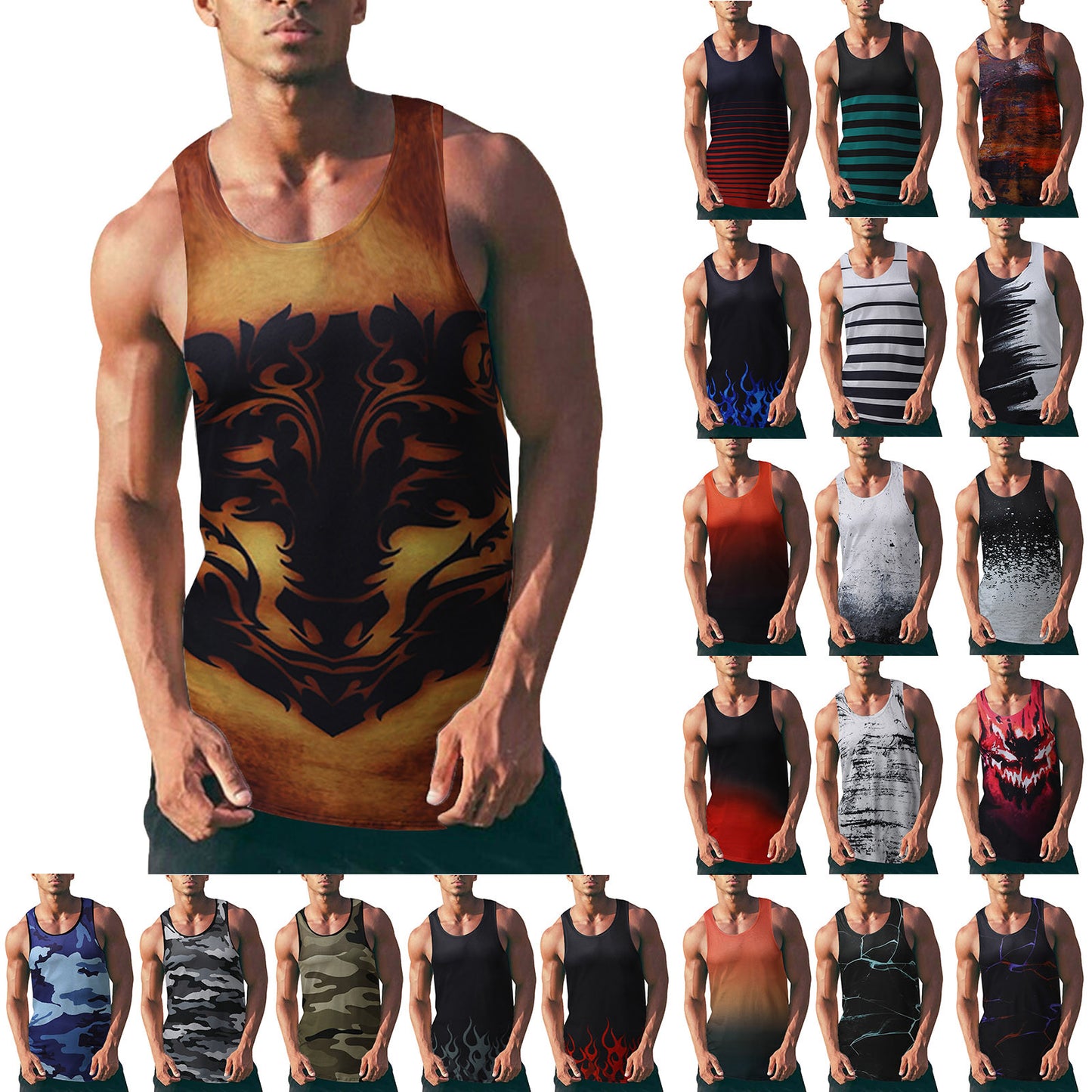 Sports Beach Vest Males Gym Clothing Bodybuilding Sleeveless Shirt