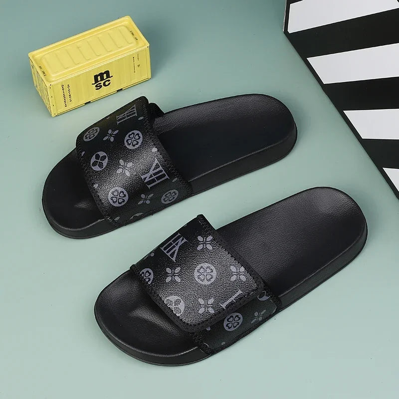 Men's Genuine Leather Sandals Comfortable Man Sandal House Slippers