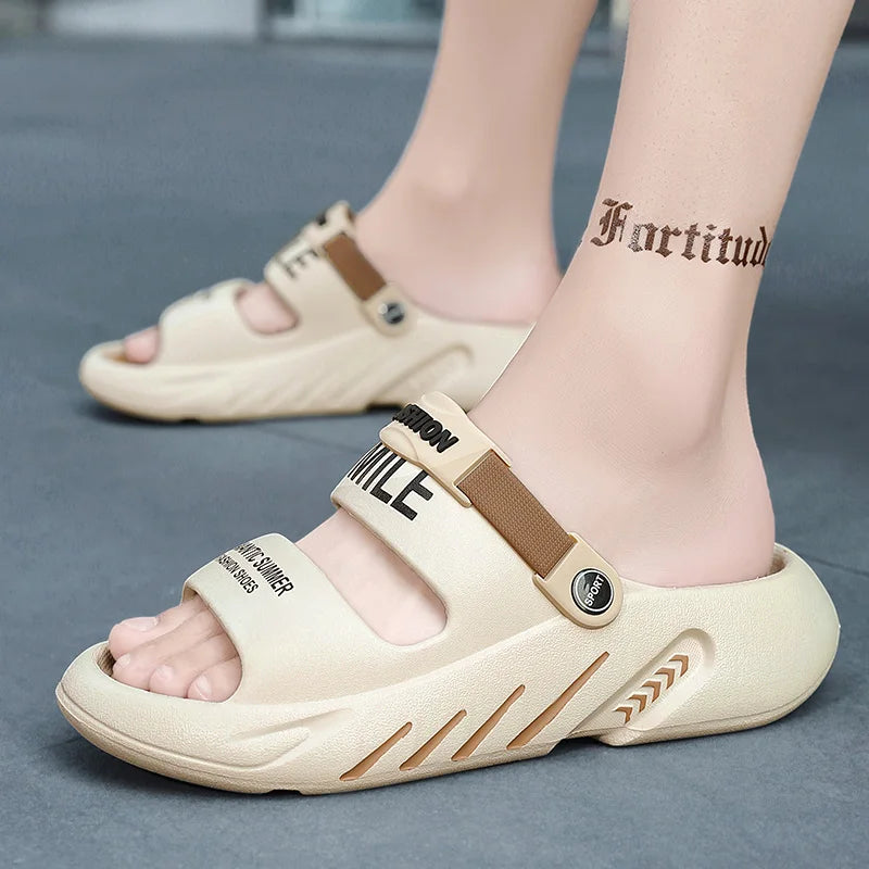 Men's Massage Slippers Outdoor Sandals Beach Comfortable Soft Slides