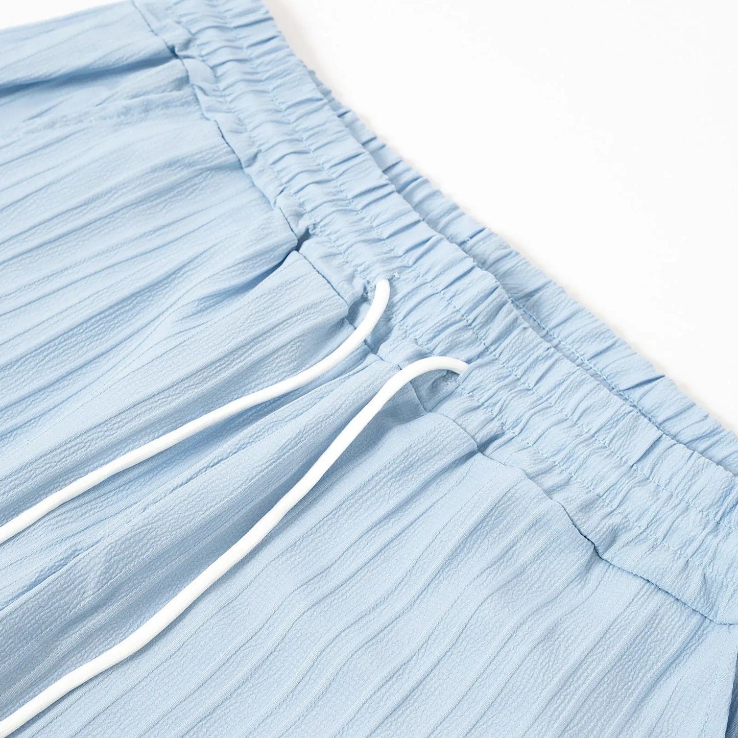 Casual Shirt Solid color Loose Short Sleeve Shorts Beach two-piece