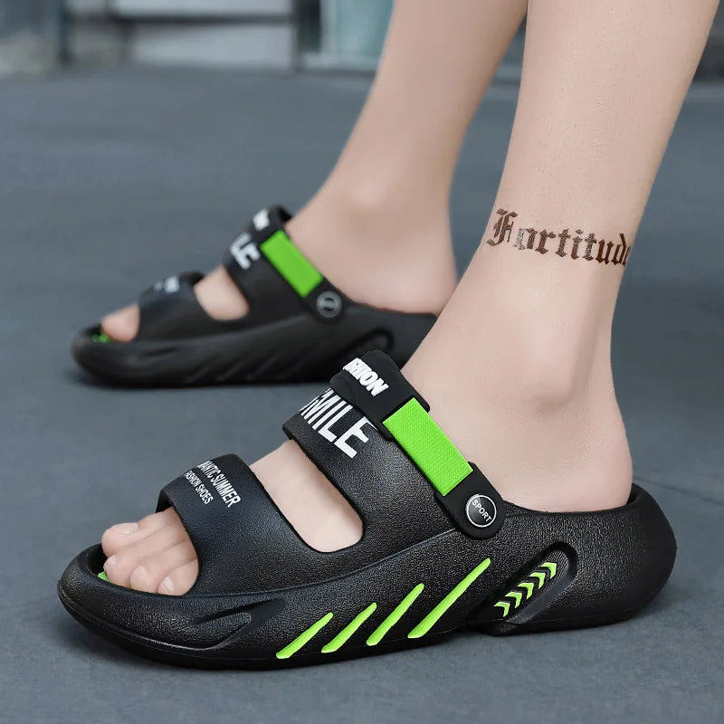 Men's Massage Slippers Outdoor Sandals Beach Comfortable Soft Slides